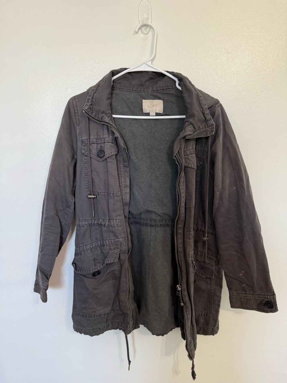 LOFT Women’s Charcoal Utility Jacket - XSP